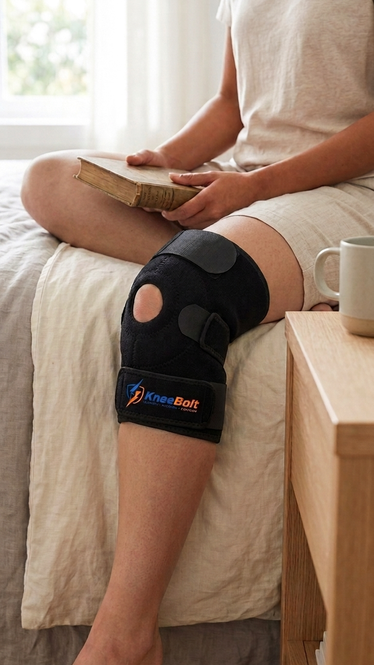 KneeBolt Adjustable Knee Cap for Men & Women | Free Size Knee Support for Pain Relief - Image 4